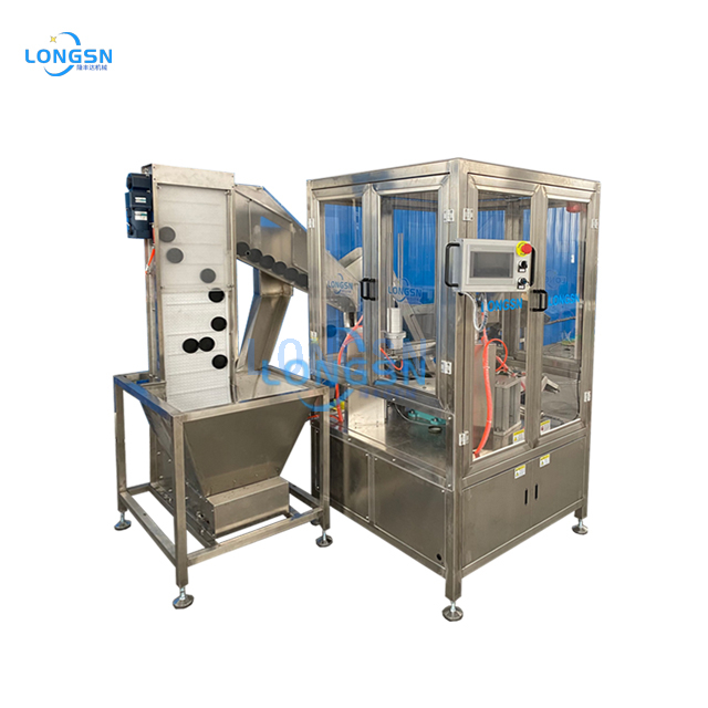 Machine d'insertion de doublure de capuchon de machine de capsulage chimique médical en plastique automatique de 28mm 30mm