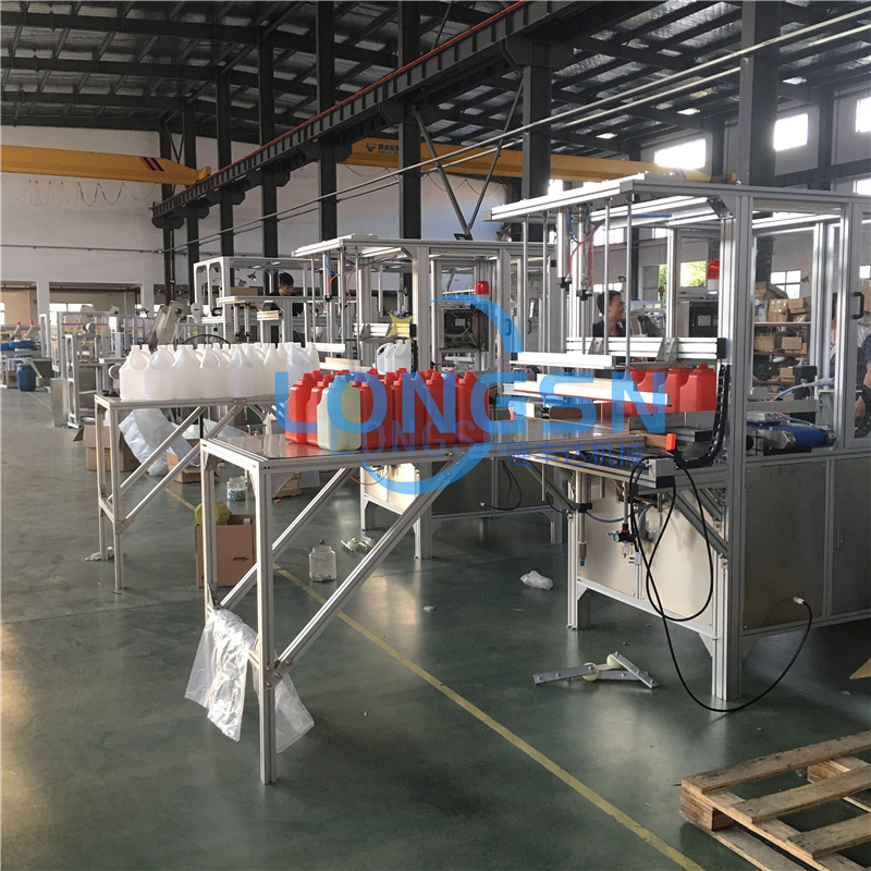 Bidon en plastique automatique de pot de bouteille d'animal familier de HDPE ensachant le prix de machine d'emballeur d'emballage