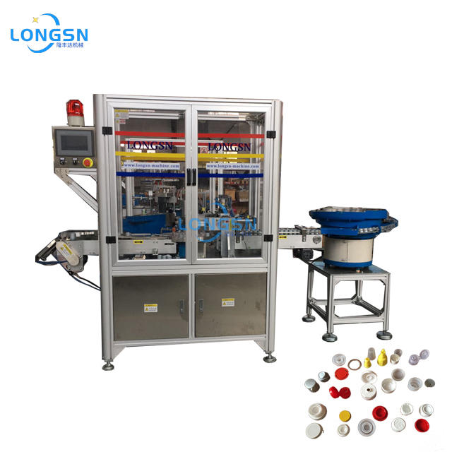 Machine de verrouillage de couvercle de machine d'assemblage de capuchons médicaux cosmétiques en plastique automatique
